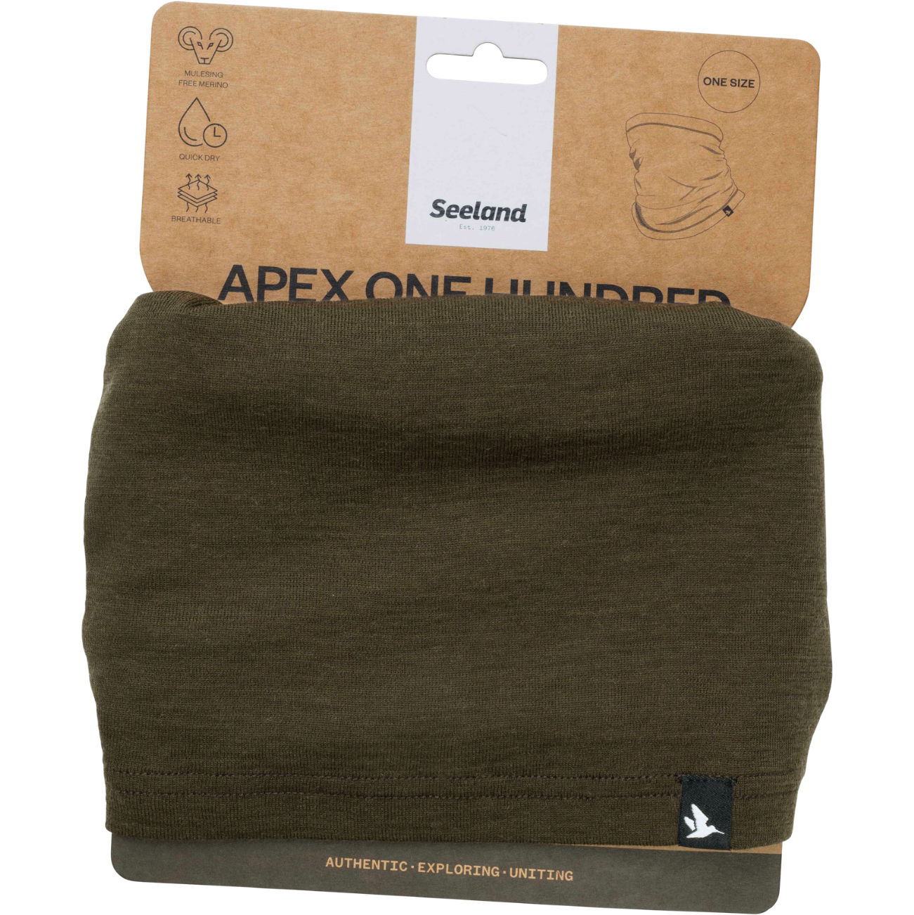 2026 Seeland Herren Apex One Hundred Neckgaiter 408190030000 - Pine Green